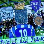 Scenografia fanilor piteșteni la FC Argeș - UTA / Captură Prima Sport