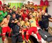 Bucuria fotbaliștilor „Bătrânei Doamne” la finalul partidei / Sursă foto: Facebook@ UTA Arad