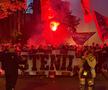 Suporterii rapidiști, show în drumul spre Arena Națională
