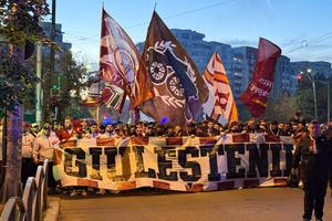 FCSB - Rapid, derby-ul toamnei pe Arena Națională » Ultrașii giuleșteni, în corteo spre stadion