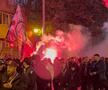 Suporterii rapidiști, show în drumul spre Arena Națională