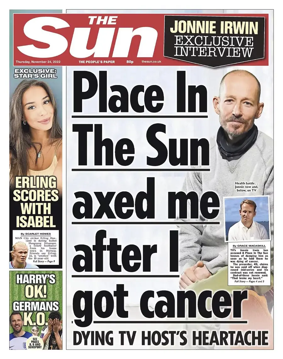 Prima pagină a tabloidului „The Sun” „Erling Haaland a marcat la Isabel” » The Sun a dezvăluit cu cine se iubește starul lui Manchester City