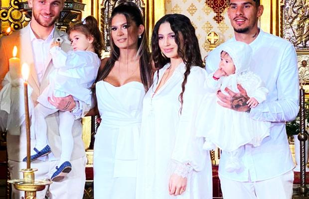 Petrecere în vremea Mondialului: Florinel Coman și Ioana și-au botezat fetița cu nume „pur” » Denis și Vanessa Drăguș au fost nași