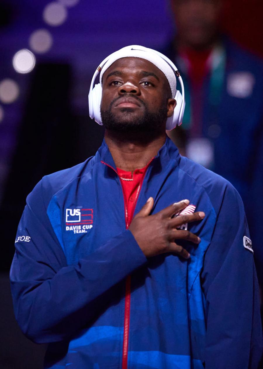FOTO: GettyImages Rebelul Tiafoe, criticat dur pentru gestul făcut azi în America - Italia, la Cupa Davis: „L-aș fi dat afară cu un șut în fund!”