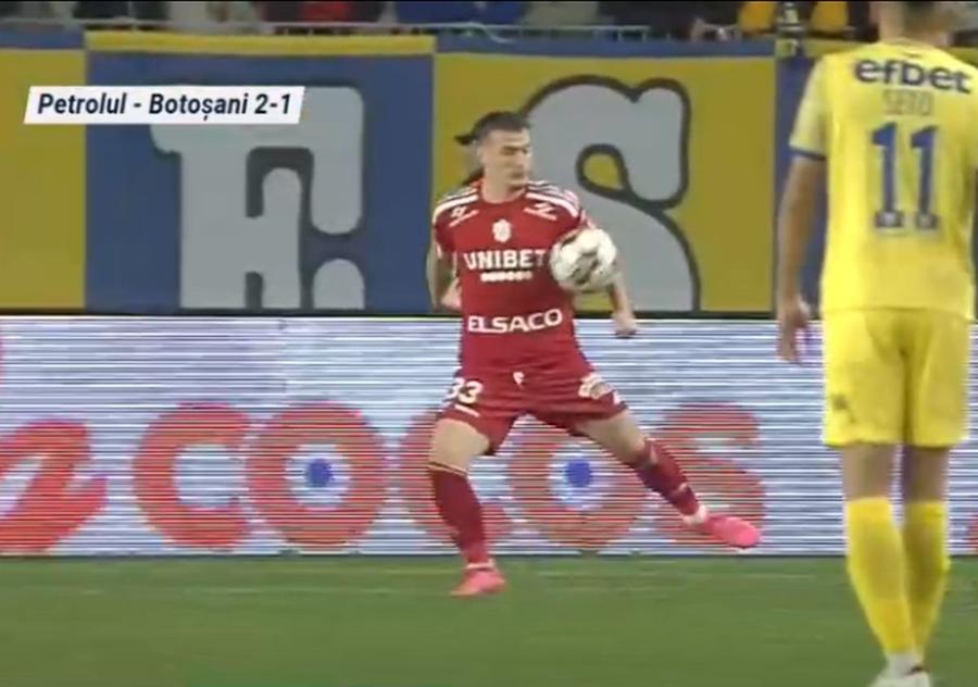 FOTO: Captură TV @Digi Sport 1 Furibund după un nou eșec în Superligă: „Muncim și vrem să jucăm pe teren! Noi și Dinamo suntem cele mai dezavantajate”