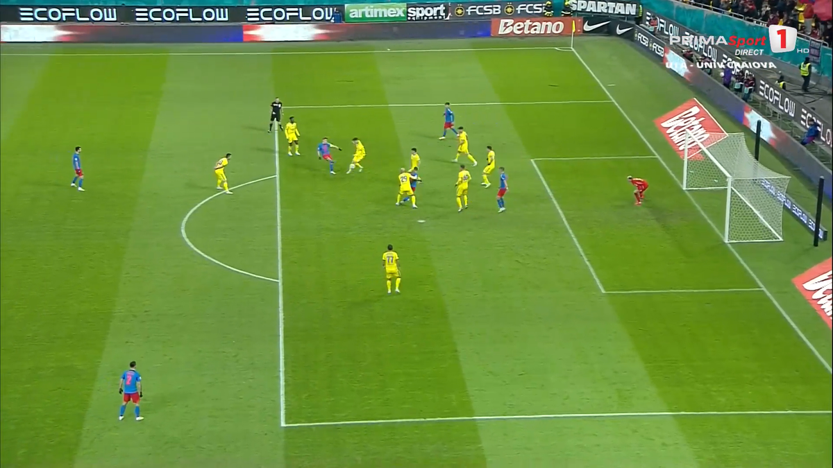 Olaru, gol controversat în FCSB - Slobozia