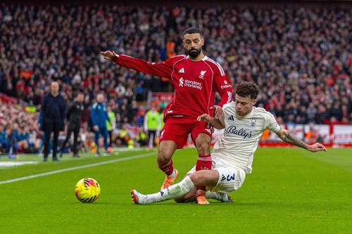 Mohamed Salah, jucând pentru Liverpool // foto: Imago Images