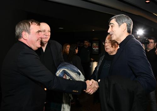 Victor Pițurcă s-a salutat cordial cu Gică Hagi, sub privirile lui Adrian Bumbescu