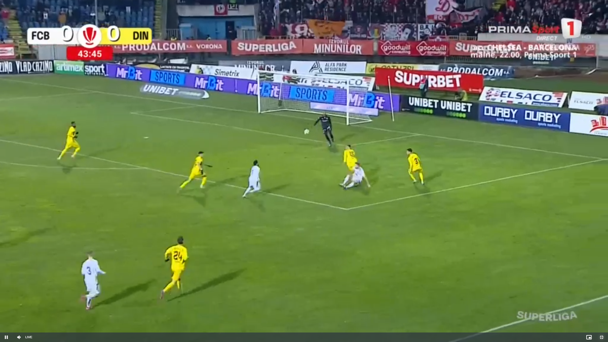 Golul lui Mailat din Botoșani - Dinamo