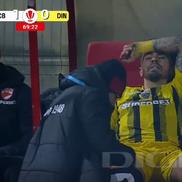Danny Armstrong s-a accidentat în FC Botoșani - Dinamo // FOTO: captură Digi Sport