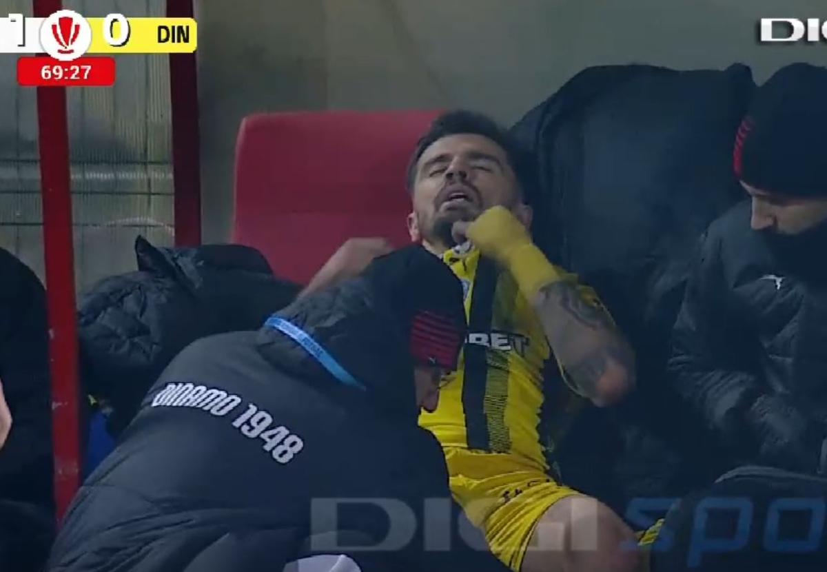 Încă o lovitură pentru Dinamo! S-a accidentat la Botoșani și a urlat de durere