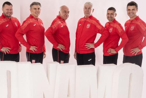 Dumitru Moraru, între Ionel Augustin și Ionel Dănciulescu / Sursă foto: Facebook@ CS Dinamo Fotbal