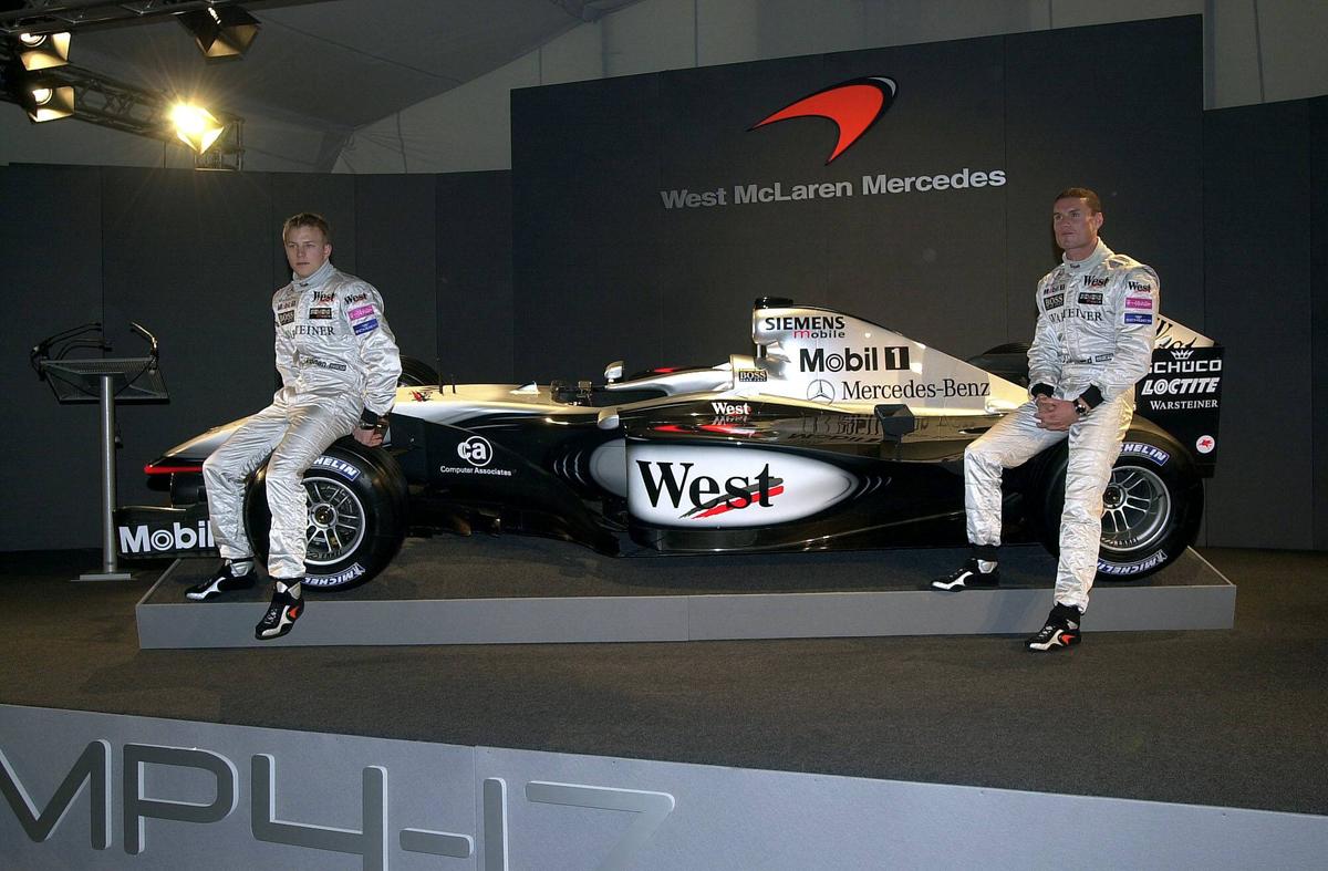 Monopostul McLaren MP4-17A din sezonul 2002 de Formula 1. Foto: Imago