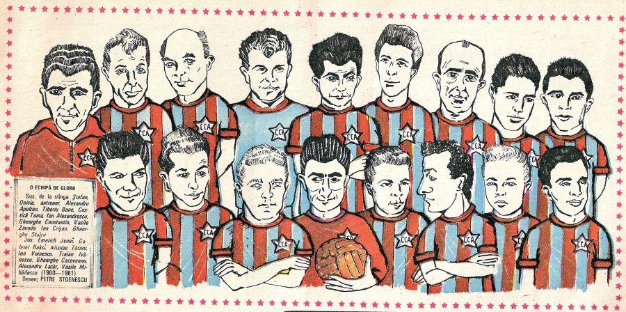 O echipă de glorii din sezonul 1962-1963. Gheorghe Staicu, ultimul de pe primul rând (în dreapta) FOTO Arhivă GSP EXCLUSIV Drama tulburătoare trăită de Gigi Staicu, fost fundaș la Steaua » De 9 ani, la azil cu Alzheimer: „Doar printr-o minune mai trăiește”