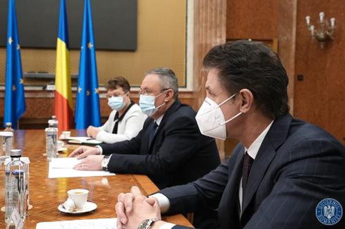 Întrevederea dintre COSR și Nicolae Ciucă - Gică Popescu // foto: captură video Guvernul României