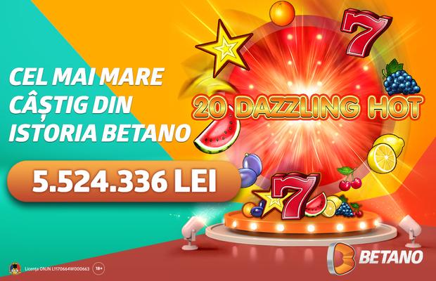 Cel mai mare câștig din istoria Betano a fost acordat după o singură zi de la înregistrare!