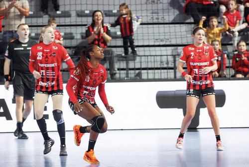 Gloria Bistrița - FTC în Liga Campionilor. Foto: Facebook