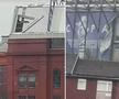 Ibrox Park, stadionul lui Rangers, serios afectat de furtuna Eowyn. Foto: X