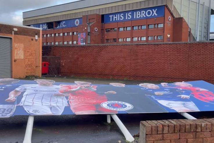 Ibrox Park, stadionul lui Rangers, serios afectat de furtuna Eowyn. Foto: X