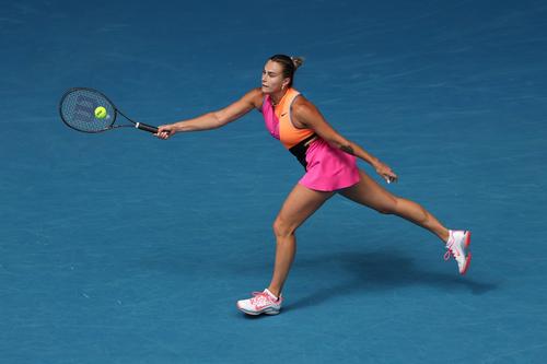 Aryna Sabalenka în acțiune la Melbourne FOTO Guliver/GettyImages