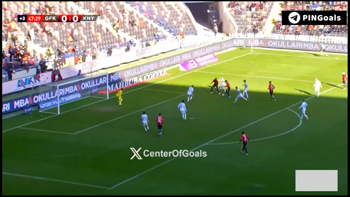 Gol Deian Sorescu Gaziantep - Konyaspor / Foto: captură ecran Twitter