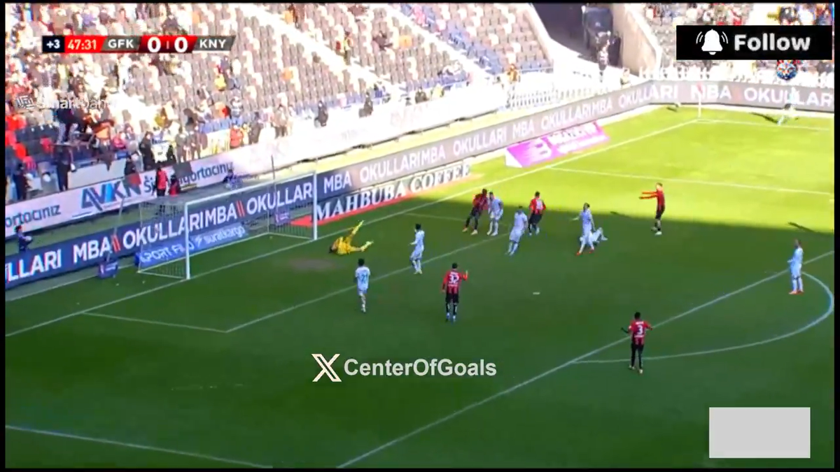 Gol Deian Sorescu Gaziantep - Konyaspor / Foto: captură ecran Twitter