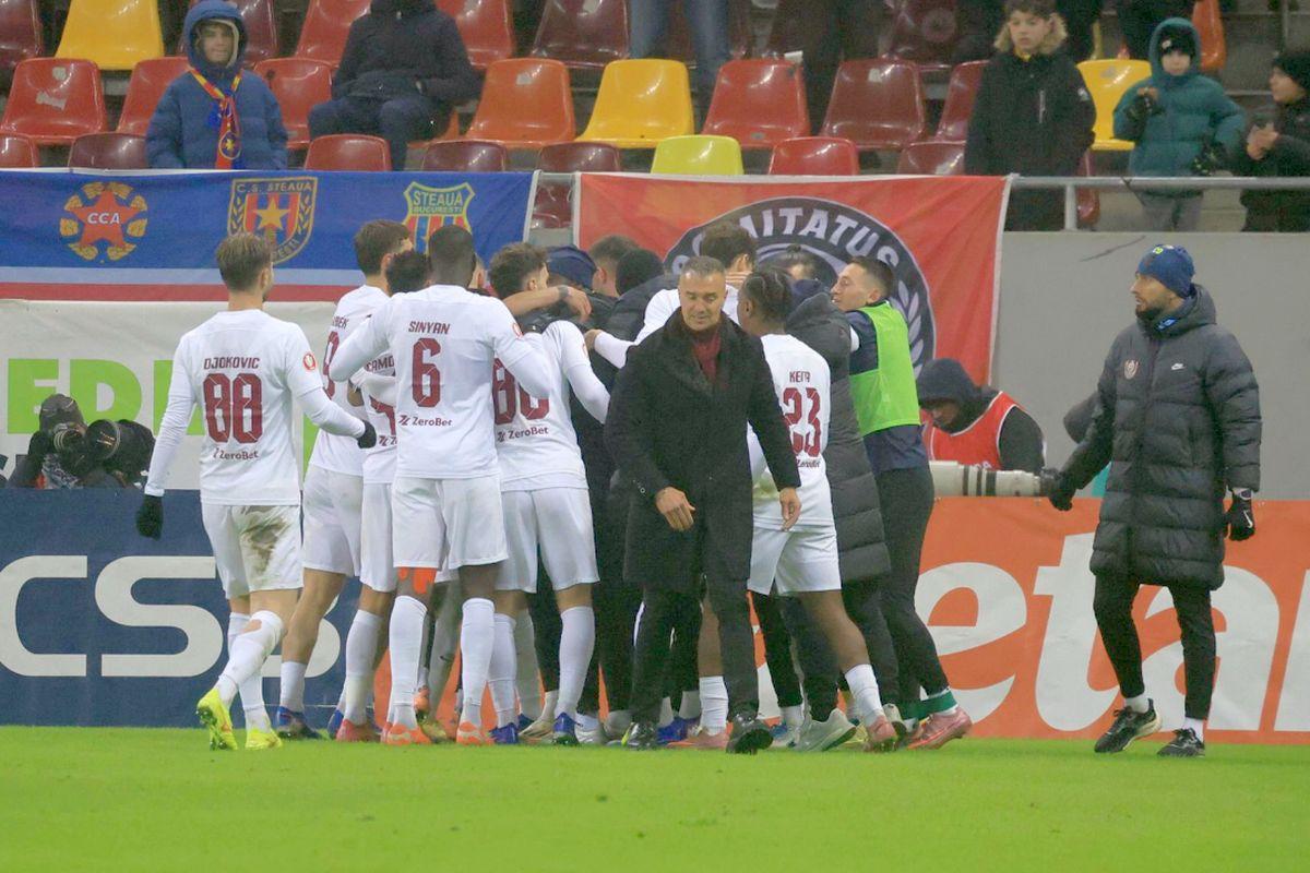 Nu s-a mai cenzurat! Cum a fost surprins Daniel Pancu, imediat după golul 4 din FCSB - CFR
