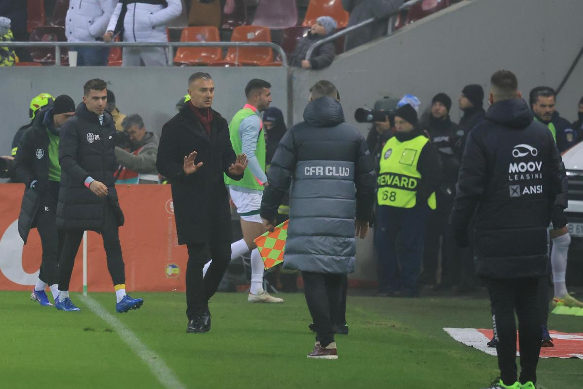Daniel Pancu, bucurie după golul lui Andrei Cordea din FCSB - CFR Cluj
