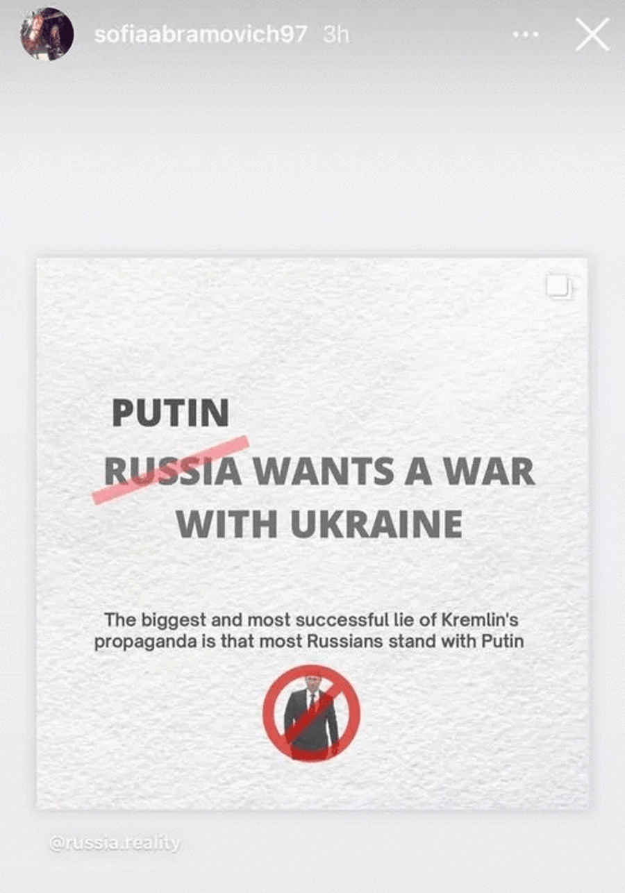 Fiica lui Roman Abramovich se ridică împotriva lui Putin: „Cea mai mare minciună!”