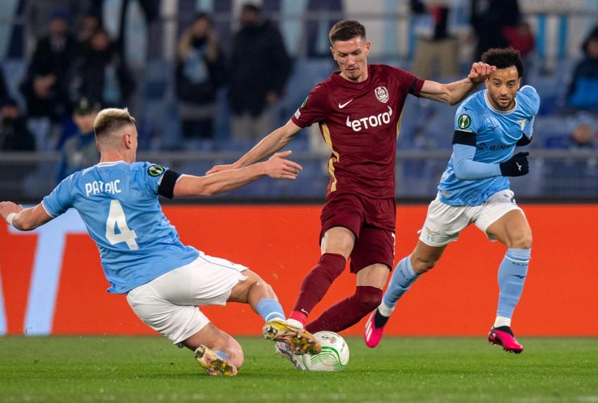 Krasniqi a fost cel mai activ fotbalist al CFR-ului în ambele manșe cu Lazio / FOTO Raed Krishan