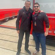 Rafael Boceanu, alături de Gunther Steiner, fostul team principal de la Haas // sursă foto: Instagram @ rafaelboceanu