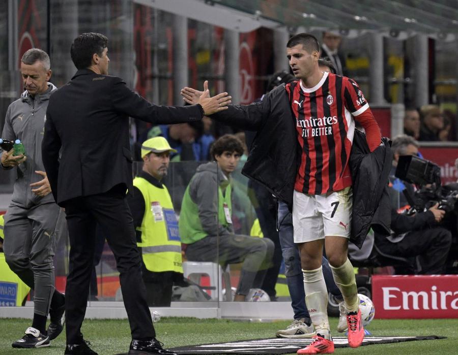 Alvaro Morata și Paulo Fonseca, o colaborare scurtă, dar optimă la AC Milan / Foto: Imago Starul a venit la Milan doar pentru actualul antrenor al lui Lyon: „M-am transferat doar pentru proiectul lui Paulo Fonseca!”