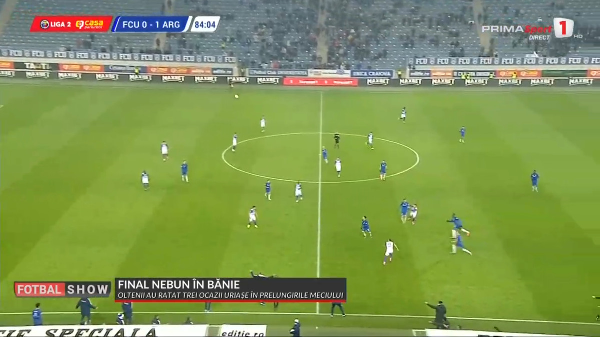 FC Argeș a avut pe teren 12 jucători la meciul cu FCU Craiova
