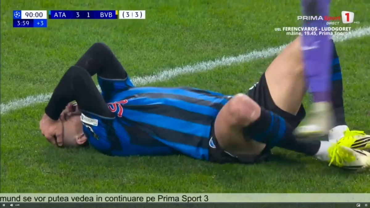 Ramy Bensebaini l-a umplut de sânge pe Lazar Samardzic în Atalanta - Borussia Dortmund