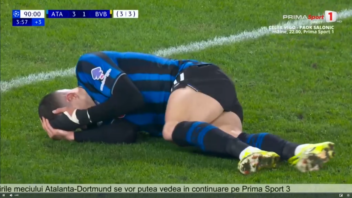 Ramy Bensebaini l-a umplut de sânge pe Lazar Samardzic în Atalanta - Borussia Dortmund