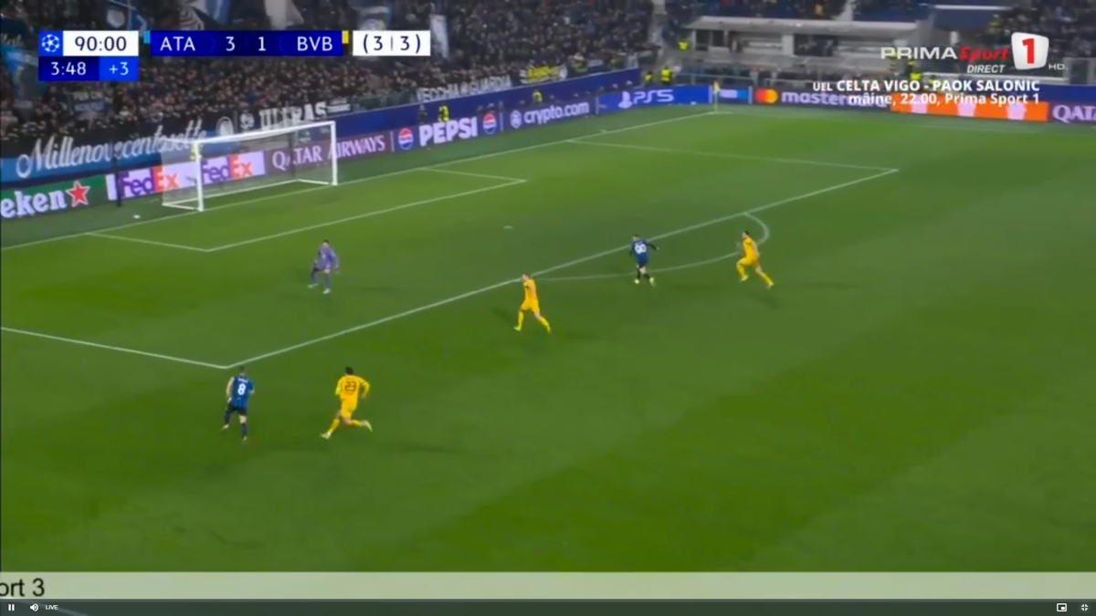 Ramy Bensebaini l-a umplut de sânge pe Lazar Samardzic în Atalanta - Borussia Dortmund