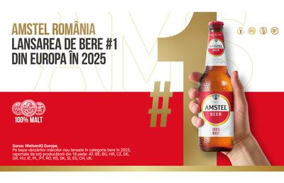 Introducerea mărcii Amstel în România - cea mai mare lansare din categoria de bere din Europa în 2025