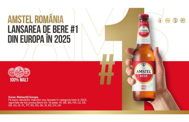 Introducerea mărcii Amstel în România - cea mai mare lansare din categoria de bere din Europa în 2025