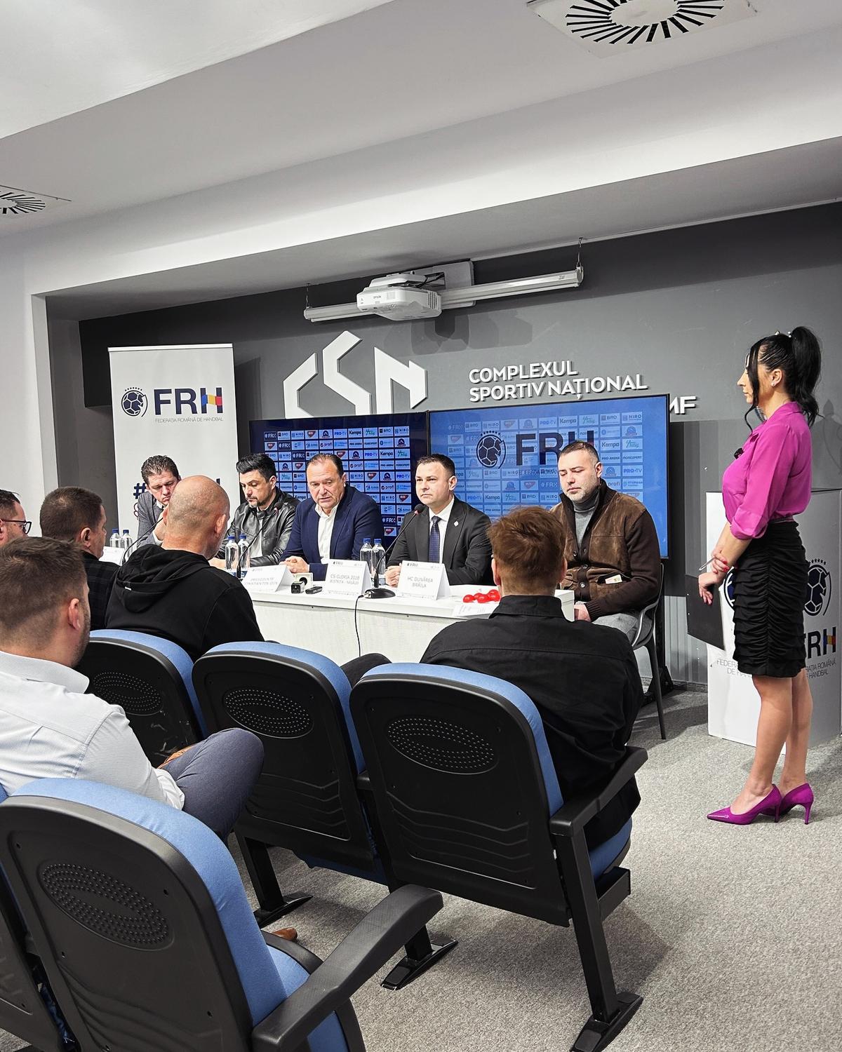 Tragere la sorți Final Four Cupa României handbal / foto: FRH Facebook