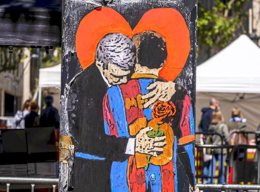 Leo Messi, graffiti, foto: Imago