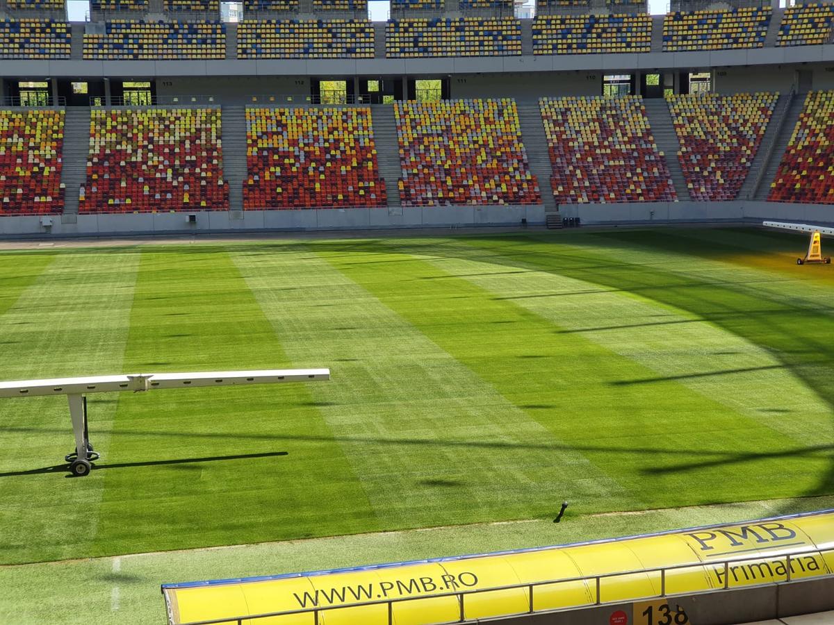 A fost montat noul gazon pe Arena Națională! Cum arată acum terenul pe care se va juca la Euro 2020