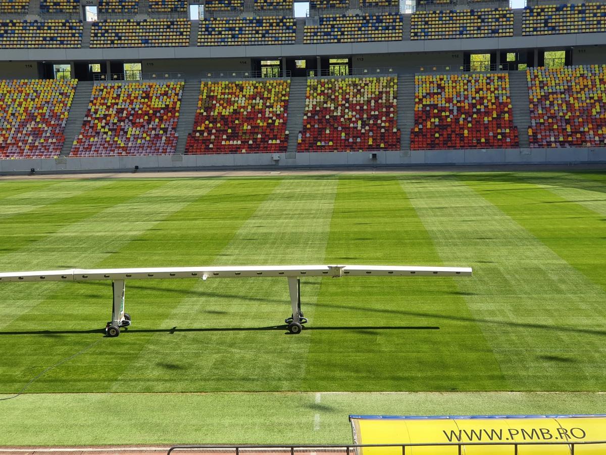 A fost montat noul gazon pe Arena Națională! Cum arată acum terenul pe care se va juca la Euro 2020
