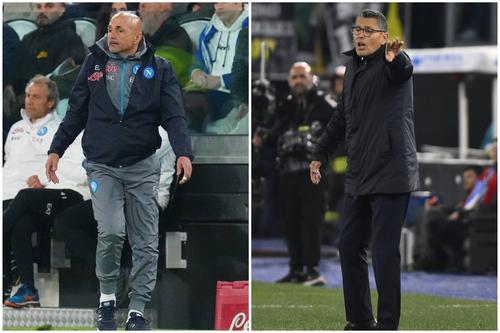 Luciano Spalletti, insultat duminică de Marco Landucci (dreapta), „secundul” lui Max Allegri. Foto: Imago Images