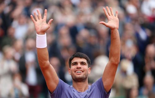 Carlos Alcaraz la finalul turneului de la Monte Carlo pe care l-a câștigat FOTO Guliver/GettyImages