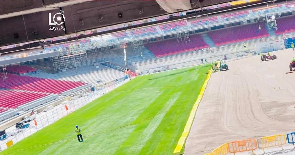 Lucrările de reconstrucție ale Spotify Camp Nou au ajuns în faza de montat gazonul