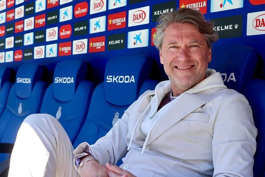 Florin Răducioiu în vizită la Espanyol / Foto: Instagram
