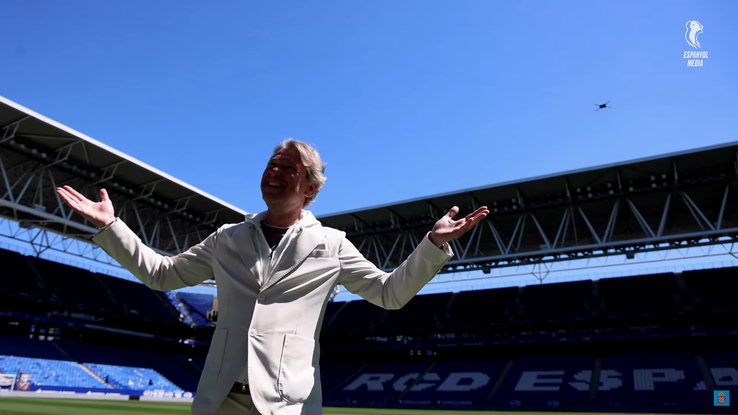 Florin Răducioiu și-a vizitat fosta echipă, Espanyol / Foto: captură de ecran