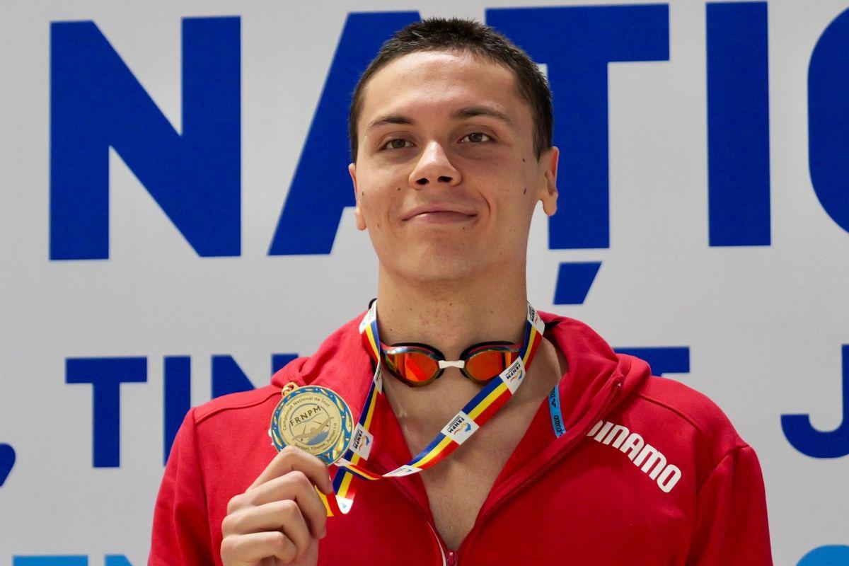 David Popovici, a PATRA medalie de aur la campionatele naționale de la Otopeni » Campionul mondial a scos al 5-lea timp al sezonului