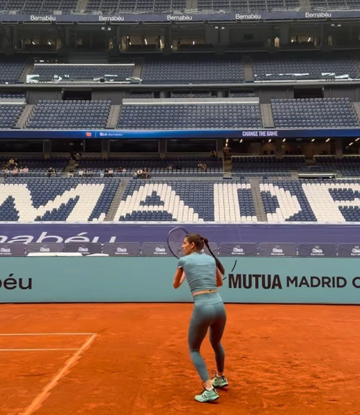 Sorana Cîrstea, antrenament pe „Santiago Bernabeu”