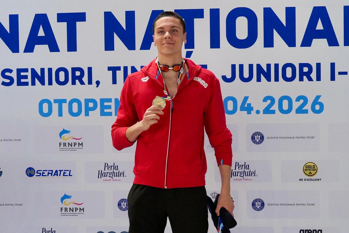 David Popovici, a PATRA medalie de aur la campionatele naționale de la Otopeni » Campionul mondial a scos al 5-lea timp al sezonului